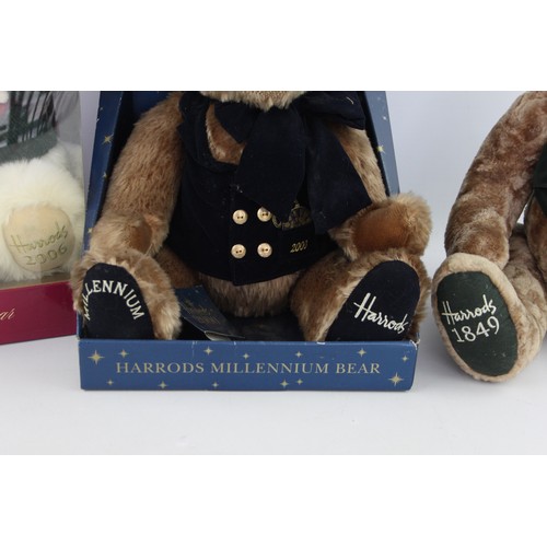 2 - 3 x HARRODS Collection Teddy Bears Inc. Millennium, Boxed, Limited Edition