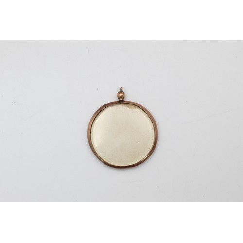 41 - 9ct gold vintage photo locket pendant (7.6g)