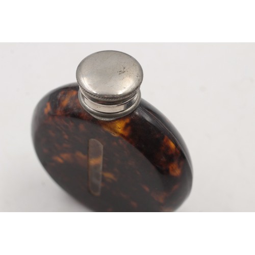 155 - 3 x Antique / Vintage BREWERIANA Flasks Inc JAMES DIXON & SONS, Tortoiseshell