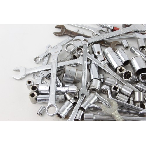 226 - Job Lot of Assorted SPANNERS & SOCKETS Inc. Snap On, Britool Etc