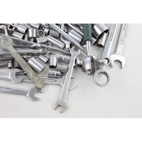 226 - Job Lot of Assorted SPANNERS & SOCKETS Inc. Snap On, Britool Etc