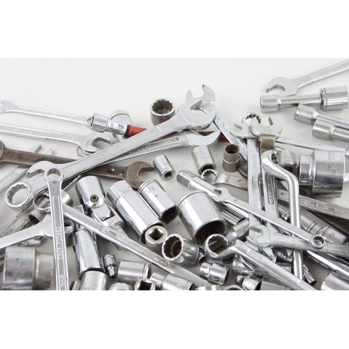 226 - Job Lot of Assorted SPANNERS & SOCKETS Inc. Snap On, Britool Etc