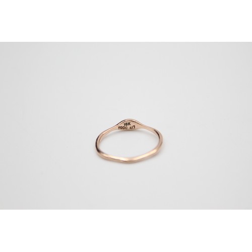 237 - 10ct rose gold modern design ring (1.2g)