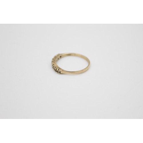 241 - 9ct gold diamond half eternity ring (1g)