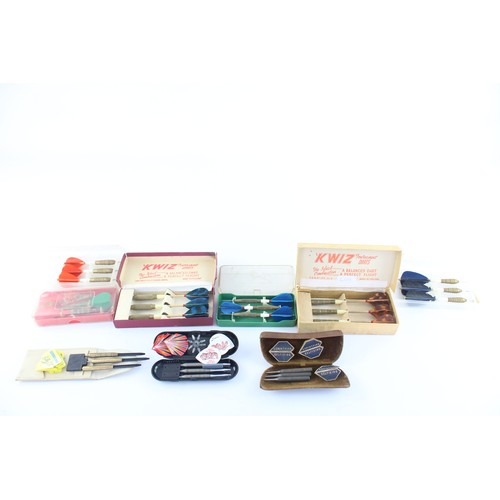 170 - 9 x Vintage Throwing DARTS Sets Inc. Unicorn, Kwiz Etc