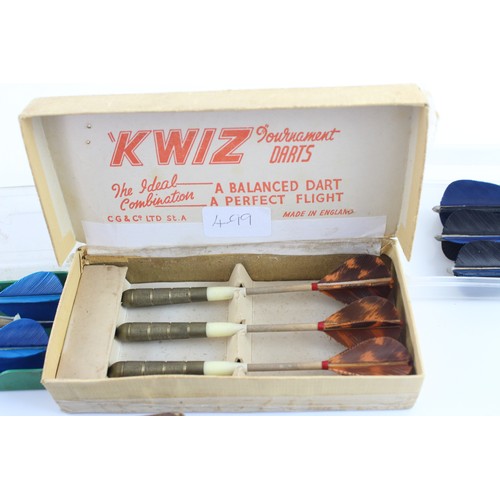 170 - 9 x Vintage Throwing DARTS Sets Inc. Unicorn, Kwiz Etc