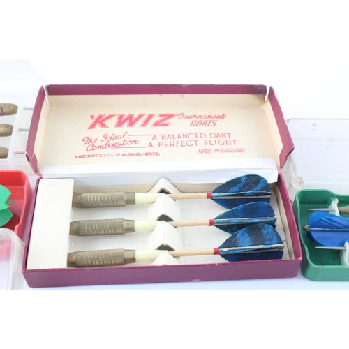 170 - 9 x Vintage Throwing DARTS Sets Inc. Unicorn, Kwiz Etc