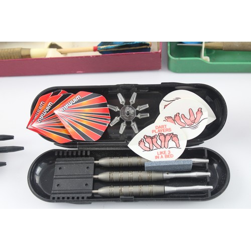 170 - 9 x Vintage Throwing DARTS Sets Inc. Unicorn, Kwiz Etc
