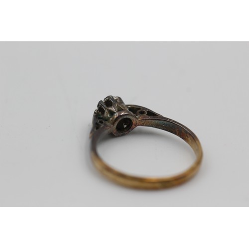 254 - antique 18ct gold diamond solitaire ring (1.6g)