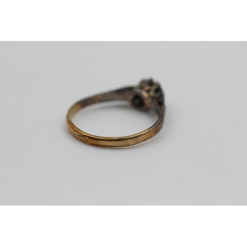 254 - antique 18ct gold diamond solitaire ring (1.6g)