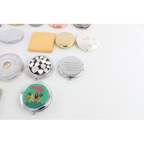 90 - 25 x Assorted Ladies Compact Handbag MIRRORS Inc Vintage, Silver Plate Etc