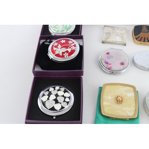 90 - 25 x Assorted Ladies Compact Handbag MIRRORS Inc Vintage, Silver Plate Etc