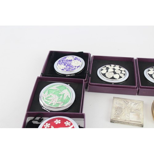 90 - 25 x Assorted Ladies Compact Handbag MIRRORS Inc Vintage, Silver Plate Etc