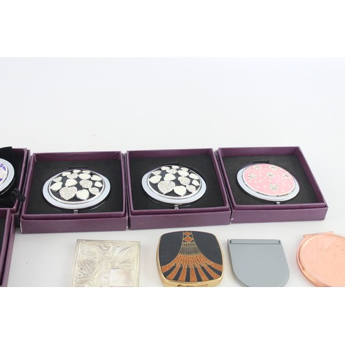 90 - 25 x Assorted Ladies Compact Handbag MIRRORS Inc Vintage, Silver Plate Etc