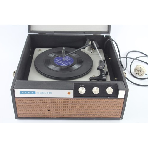 Vintage Alba portable box record player model 432.