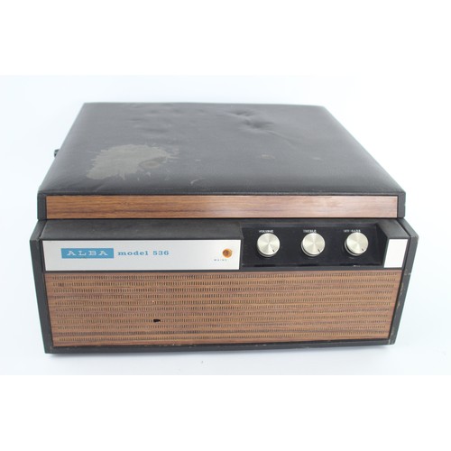 Vintage Alba portable box record player model 432.