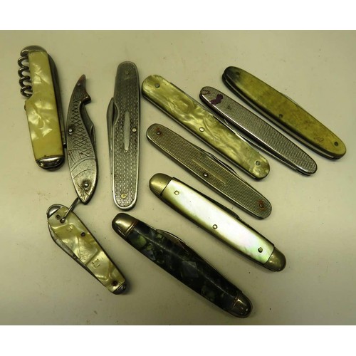 362 - 10 SHEFFIELD POCKET KNIVES