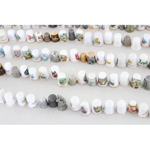 80 - 250+ x Assorted Vintage THIMBLES Inc Silver Plate, Porcelain, Souvenir Etc