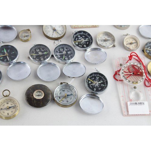 92 - 30 x Vintage Mixed Compasses Inc. Various Designs & Brands