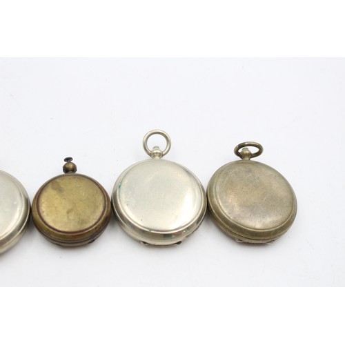 188 - 6 x Vintage Pocket Watch Style Compasses Inc. Ross London