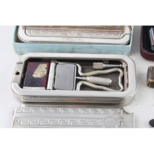 119 - 7 x Assorted Vintage Gents RAZORS & Dry Shaver Inc Rolls, Gillette, Cut-Throat
