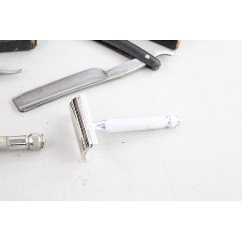 119 - 7 x Assorted Vintage Gents RAZORS & Dry Shaver Inc Rolls, Gillette, Cut-Throat