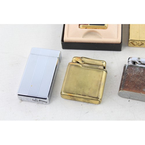 125 - 10 x Assorted Vintage COLIBRI Cigarette LIGHTERS Inc Boxed, Ladies, Gold Tone