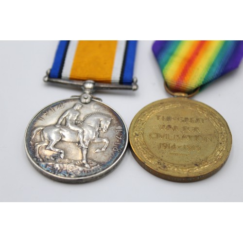 62 - WW1 Medal Pair to 33912 Pte J.M Moss -Lincoln Regiment
