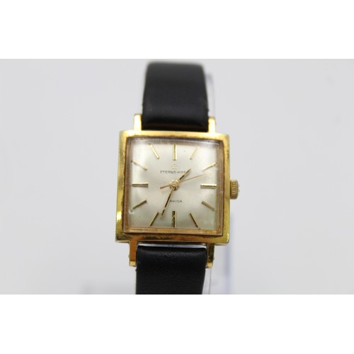 67 - Vintage Ladies ETERNAMATIC Sahida Gold Tone WRISTWATCH Automatic WORKING