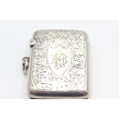 68 - Antique Hallmarked 1903 Chester STERLING SILVER Vesta / Match Case (52g)