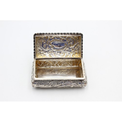 83 - Antique Hallmarked 1894 Birmingham STERLING SILVER Rectangular Trinket Dish 50g