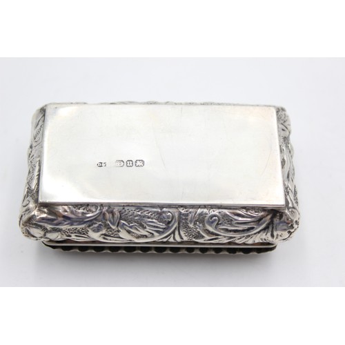 83 - Antique Hallmarked 1894 Birmingham STERLING SILVER Rectangular Trinket Dish 50g
