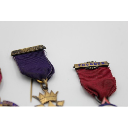 82 - 4 x Vintage Hallmarked .925 STERLING SILVER Masonic Jewels / Medals (78g)