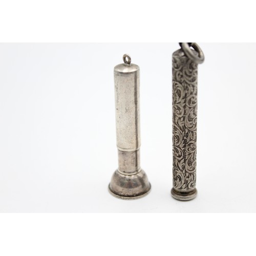 94 - 2 x Antique / Vintage Hallmarked .925 STERLING SILVER Pencils Includes Samson Mordan & Co 40g