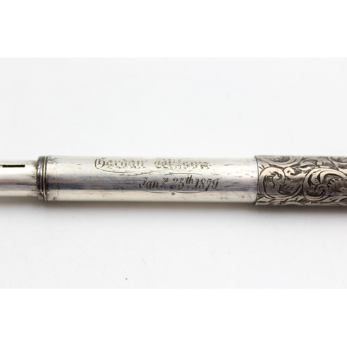 94 - 2 x Antique / Vintage Hallmarked .925 STERLING SILVER Pencils Includes Samson Mordan & Co 40g