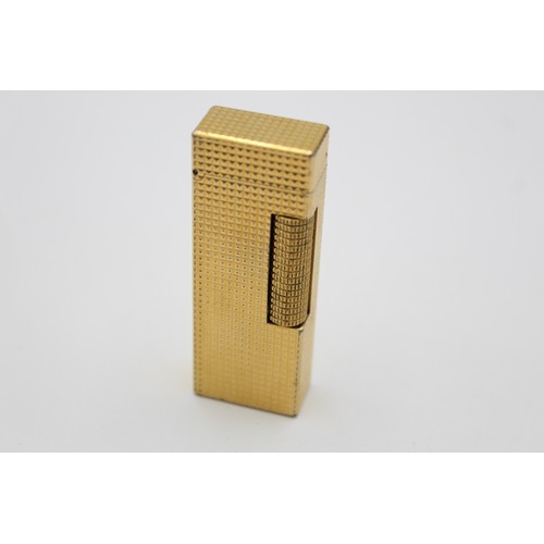 113 - Vintage DUNHILL Gold Plate Rolagas Cigarette LIGHTER (76g)