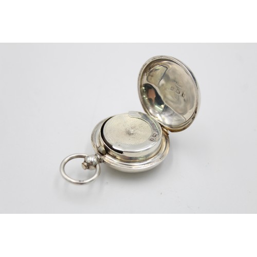 115 - Antique Hallmarked 1906 Birmingham STERLING SILVER Plain Sovereign Case (16g)