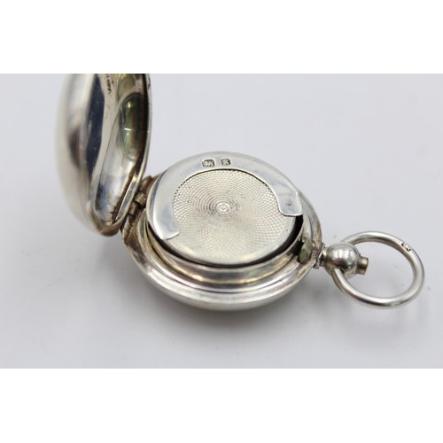115 - Antique Hallmarked 1906 Birmingham STERLING SILVER Plain Sovereign Case (16g)
