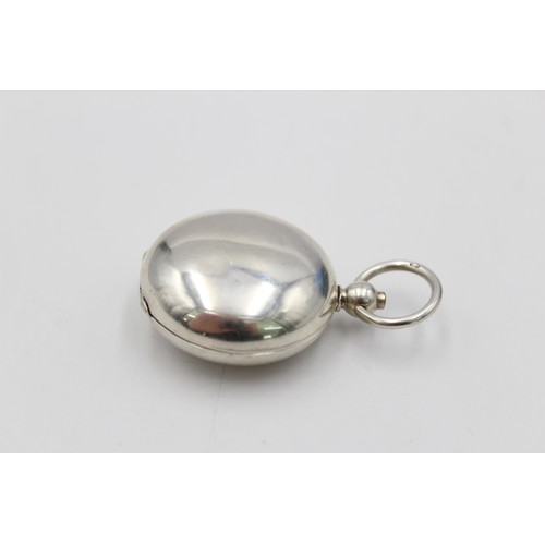 115 - Antique Hallmarked 1906 Birmingham STERLING SILVER Plain Sovereign Case (16g)