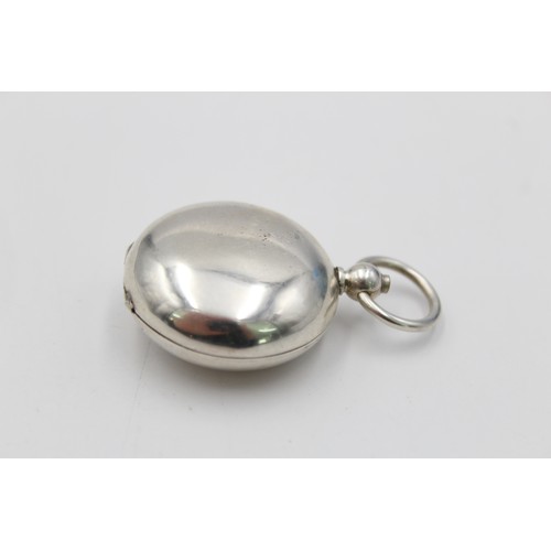 115 - Antique Hallmarked 1906 Birmingham STERLING SILVER Plain Sovereign Case (16g)