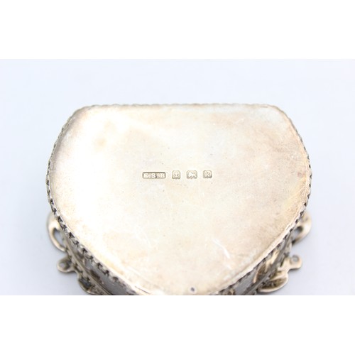 116 - 2 x Antique / Vintage Hallmarked .925 STERLING SILVER Pill / Trinket Boxes (68g)