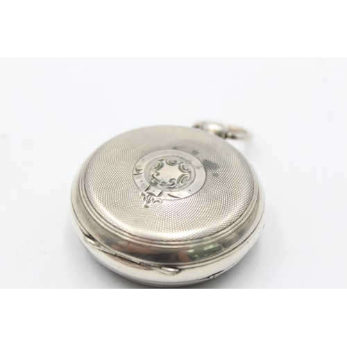118 - Antique Gents .925 SILVER Open Face Fusee POCKET WATCH Key-Wind WORKING (149g)