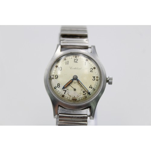 76 - Vintage Gents CORTEBERT A.T.P WW2 Era Military WRISTWATCH Hand-Wind WORKING