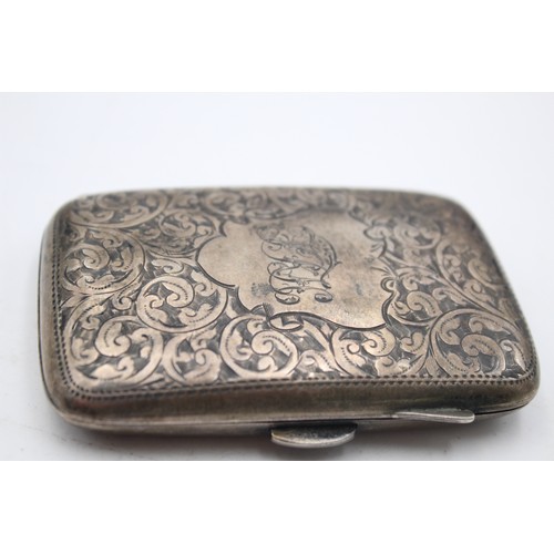 105 - Antique Hallmarked 1905 Birmingham STERLING SILVER Cigarette Case (63g)