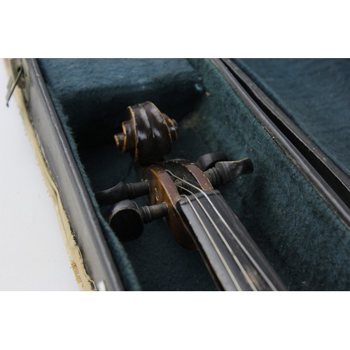 135 - 2 x Antique / Vintage VIOLINS with Original Fitted Cases, Leslie Sheppard