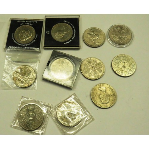 162 - COLLECTION OF CROWN COINS NONE SILVER