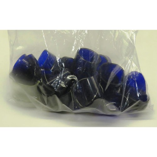 166 - COLLECTION OF BLUE GLASS INNER LINERS