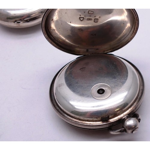 171 - THREE POCKET WATCHES FOR SPARES AND REPAIRS INCLUDES LONDON HALLMARKED SILVER CASED, .800 ETC