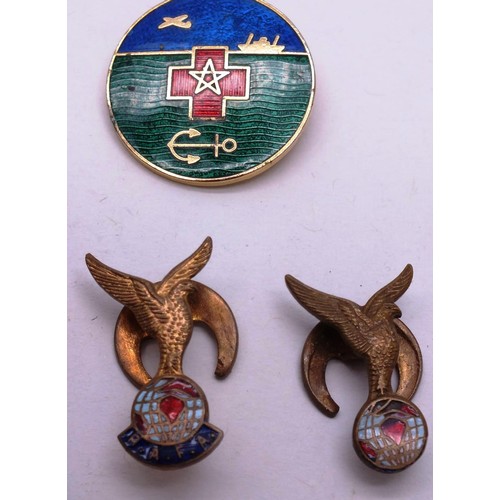 177 - TEN COLLECTABLE BADGES INCLUDING RAF