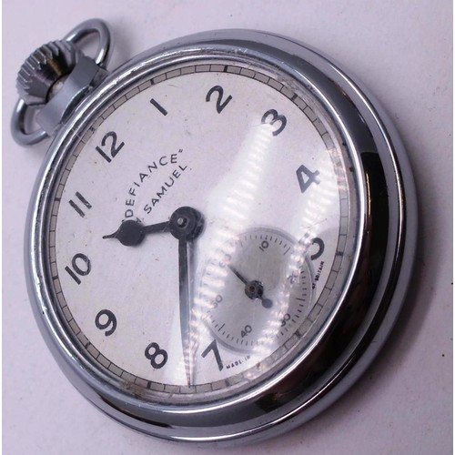 179 - FIVE POCKET WATCHES INCLUDING SMITHS EMPIRE